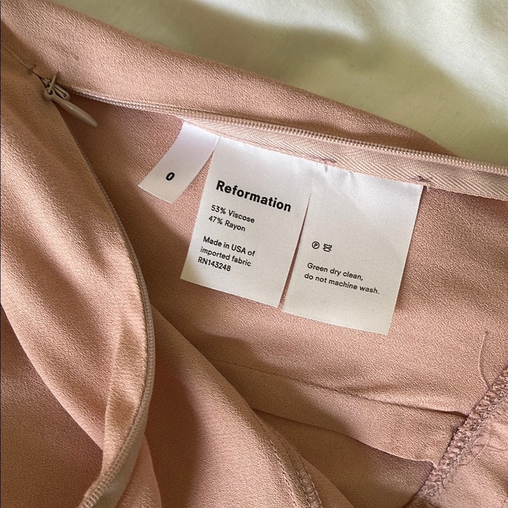 Reformation Pink Ruffled Crop Blouse - Picture 3 of 3